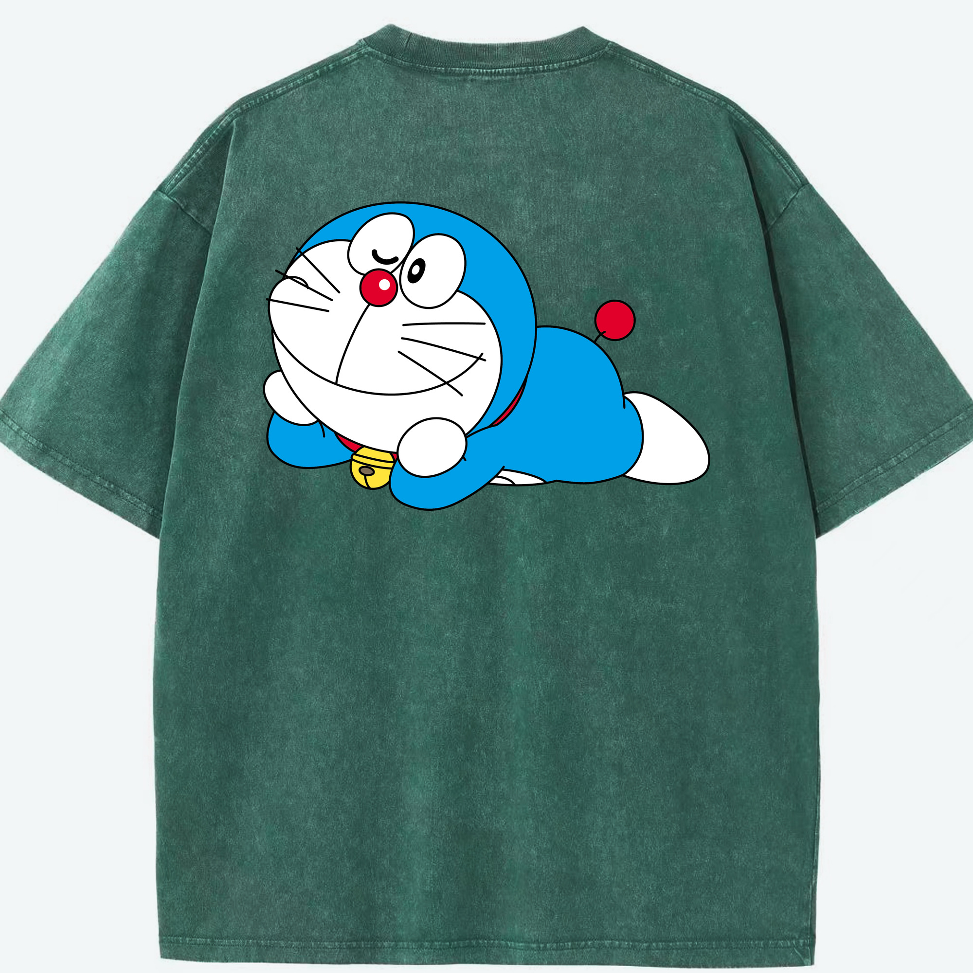 （画像用） ドラえもん Doraemon 綿100% ヴィンテージ風 半袖Tシャツ（背面プリント）